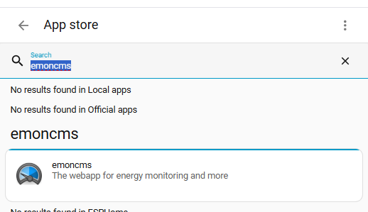 Emoncms add-on in the store
