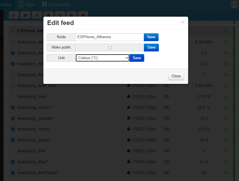 Feed unit configuration